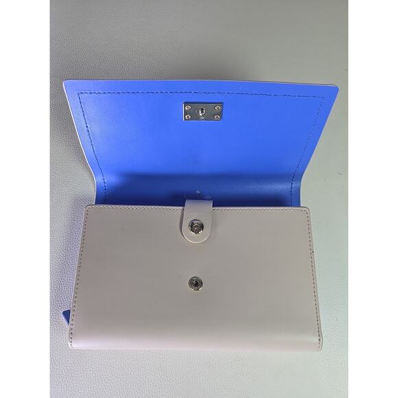 Kate Spade 2 Tone Wallet Preppy Feminine Chic Holiday Christmas Event Bridal - Picture 2 of 10